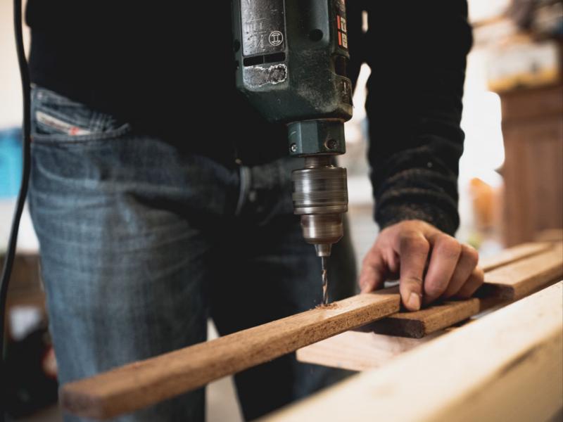 A carpenter at work