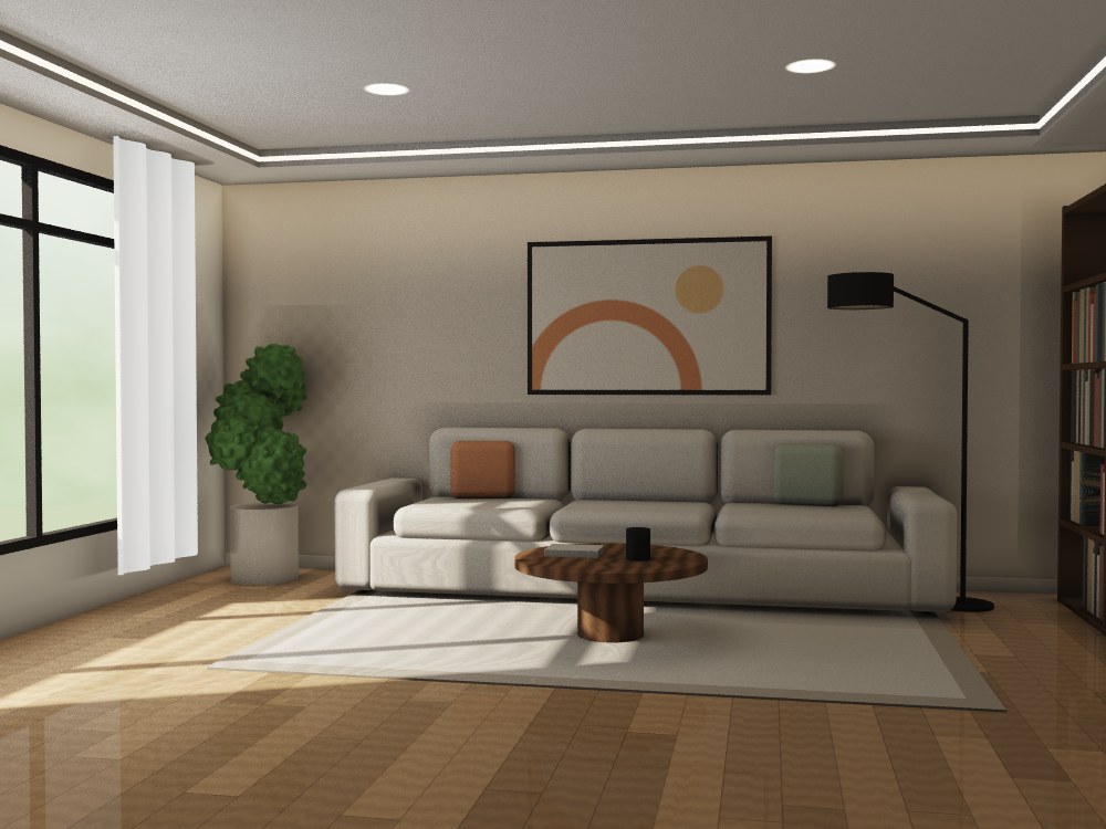 The same flat finished and furnished by Brugo